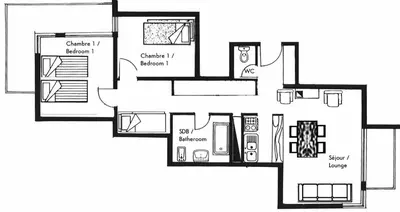 Plan de l'établissement Résidence Hauts De Val - Appartement rénové Centre Station Terrasse MAE-3073