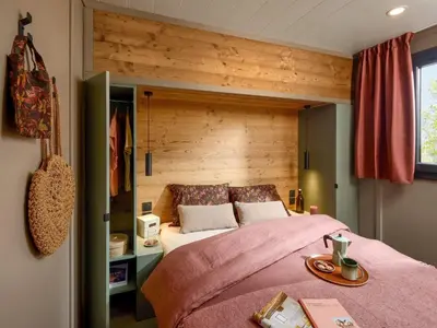 Un ou plusieurs lits dans un hébergement de l'établissement Chalet confortable 6 personnes en nature - FR-1-840-53