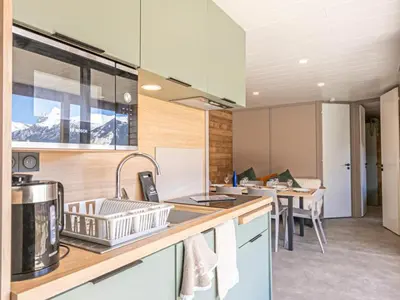 Cuisine ou kitchenette dans l'établissement Chalet lumineux avec vue, 6 pers, à Aussois - FR-1-840-54