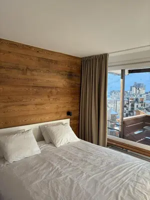 Un ou plusieurs lits dans un hébergement de l'établissement Fully Renovated 55m2 Apartment in Val Claret