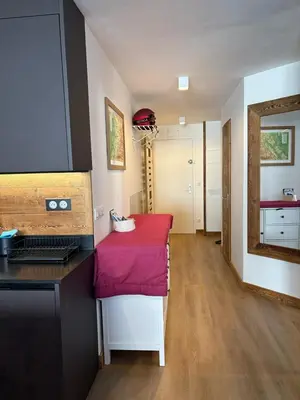 Un ou plusieurs lits dans un hébergement de l'établissement Fully Renovated 55m2 Apartment in Val Claret