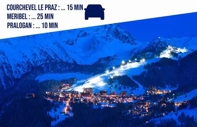 Vue générale sur la montagne ou vue sur la montagne depuis l'appartement
