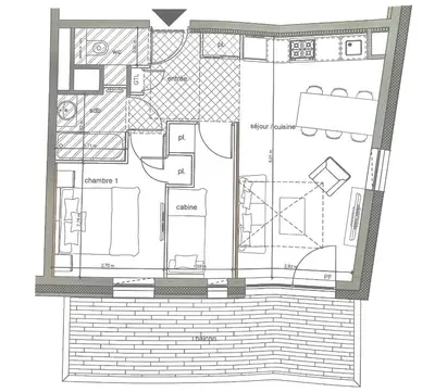 Plan de l'établissement New - Central - South-facing Terrace - Mountain View
