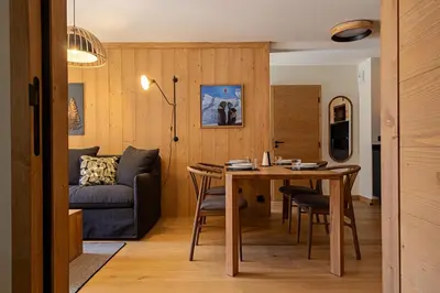 Coin salon dans l'établissement Carina - Superbe appartement à 5 min des télécabines