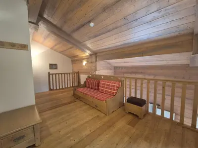 Coin salon dans l'établissement Superbe appartement 8pers - St Foy Station