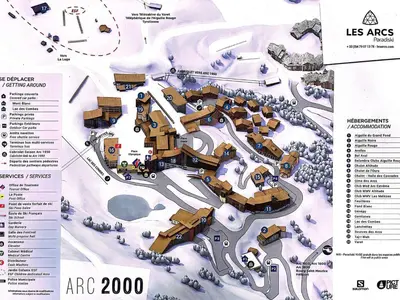 Plan de l'établissement Studio 4 pers, Arc 2000, proche pistes - FR-1-411-991