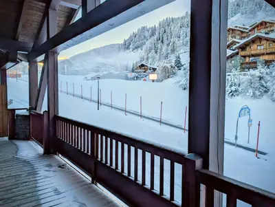 L'établissement Duplex tout confort pied des pistes en hiver