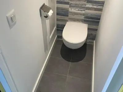 Salle de bains dans l'établissement Appartement 5 pers, ski aux pieds, balcon, TV - FR-1-346-585