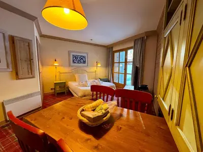 Coin salon dans l'établissement Studio apartment - Arc 1950 - Hameau du Glacier