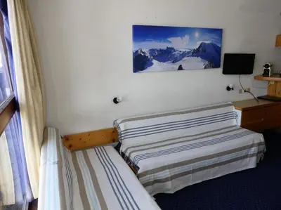 Un ou plusieurs lits dans un hébergement de l'établissement Résidence Tournavelles 2 - Deux pièces 5 personnes front de neige MAE-6213