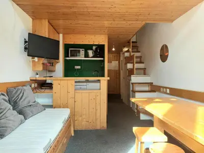 Cuisine ou kitchenette dans l'établissement Résidence Alliet - Duplex mezzanine 5/6 personnes au calme MAE-7283