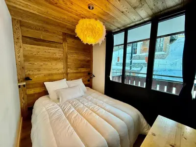 Un ou plusieurs lits dans un hébergement de l'établissement Résidence Rond Point Des Pistes A - Appartement rénové · Spacieux · Pied des pistes MAE-8963