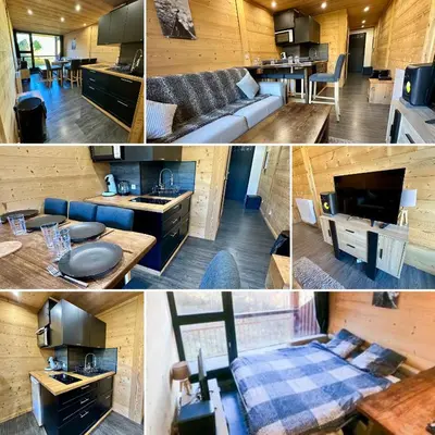 Cuisine ou kitchenette dans l'établissement Ski Home Bel Aval - Ménage inclus - Arc 2000 - LaConciergerie du Varet