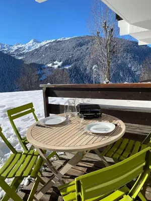 Vue générale sur la montagne ou vue sur la montagne depuis l'appartement