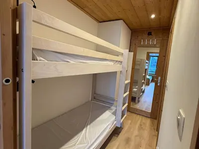 Un ou plusieurs lits dans un hébergement de l'établissement Tignes Val Claret : Studio 4 pers, Balcon Sud, Wifi Inclus - FR-1-502-612