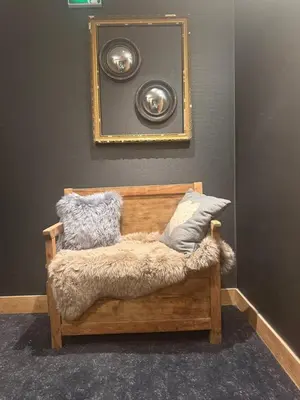 Coin salon dans l'établissement Roclisse -Superbe appartement à 5min des télécabines