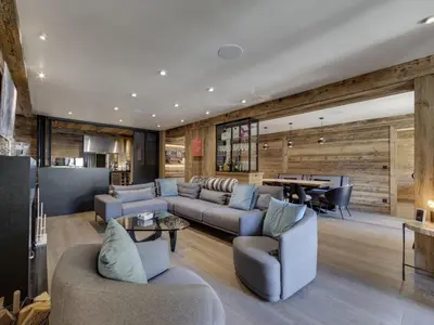 Plan de l'établissement Appartement spacieux avec cheminée, parking, Val-d'Isère - FR-1-567-138