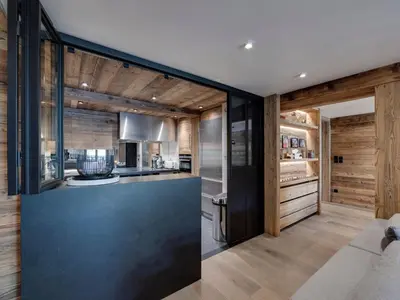 Plan de l'établissement Appartement spacieux avec cheminée, parking, Val-d'Isère - FR-1-567-138