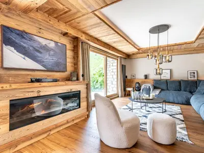 Coin salon dans l'établissement Apartment Le Canvolan-2 by Interhome