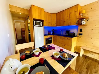 Cuisine ou kitchenette dans l'établissement Appt 4 people - Cîmes Scolette