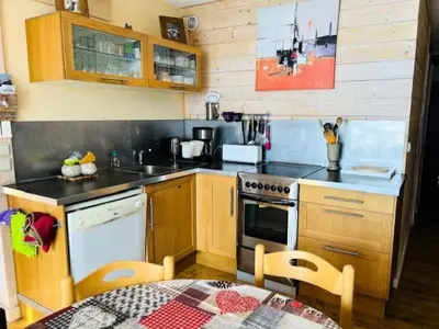 Cuisine ou kitchenette dans l'établissement Résidence Varet 2 - Appartement 4 pièces 8 personnes Arc 2000 MAE-7243