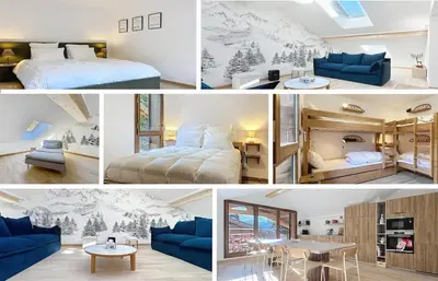 Un ou plusieurs lits dans un hébergement de l'établissement New Duplex 147 m Modern, Spacious 13 people