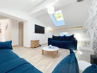 Coin salon dans l'établissement New Duplex 147 m Modern, Spacious 13 people