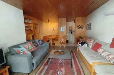 Coin salon dans l'établissement Ideal stay in the heart of the ski slopes
