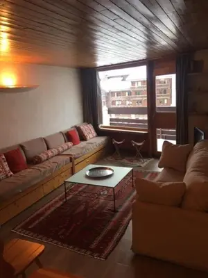 Coin salon dans l'établissement Ideal stay in the heart of the ski slopes