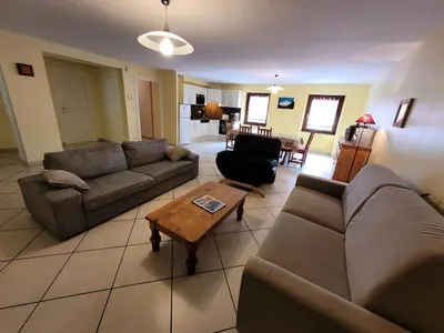 Coin salon dans l'établissement Résidence Lanslebourg Village - Appartement 3 pièces - 6 personnes MAE-7953