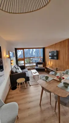 Coin salon dans l'établissement Bel appartement lumineux avec vue à couper le souffle