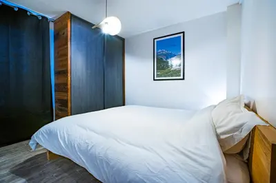Un ou plusieurs lits dans un hébergement de l'établissement MyHome - Beau T2 rénové Tichot centre Val Claret