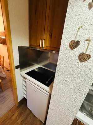 Cuisine ou kitchenette dans l'établissement Bel appartement ski aux pieds 5 personnes 2 chambres BELLE PLAGNE