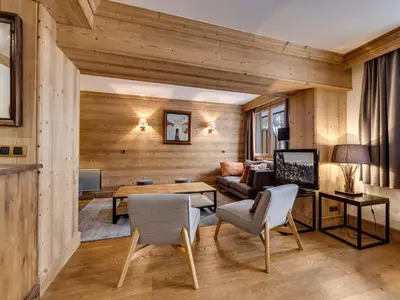 Coin salon dans l'établissement Appartement spacieux 6-7 pers, Balcon, Ski aux pieds, Parking couvert - FR-1-862-12