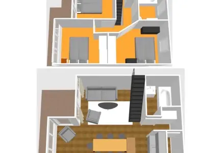Plan de l'établissement Duplex rénové ski aux pieds avec balcon pour 6 personnes à Val-d'Isère - FR-1-862-30
