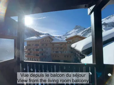 Vue générale sur la montagne ou vue sur la montagne depuis l'appartement