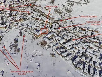 Plan de l'établissement Appartement rénové ski aux pieds balcon à Val-d'Isère - FR-1-862-44