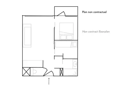 Plan de l'établissement Appartement rénové, Ski aux pieds, Parking couvert - FR-1-862-56