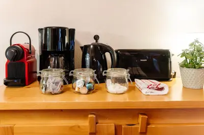 Plateau bouilloire dans l'établissement Le Cocon