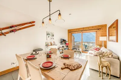 Coin salon dans l'établissement Résidence Les Balcons EtoilÉs - 3 Pièces pour 6 Personnes MAE-8893