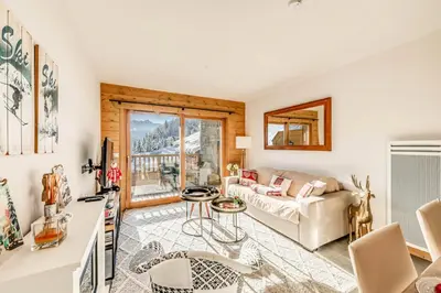 Coin salon dans l'établissement Résidence Les Balcons EtoilÉs - 3 Pièces pour 6 Personnes MAE-8893