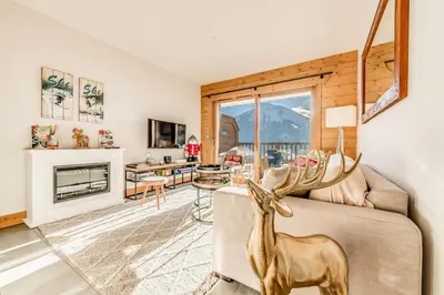 Coin salon dans l'établissement Résidence Les Balcons EtoilÉs - 3 Pièces pour 6 Personnes MAE-8893
