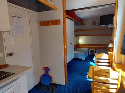 Cuisine ou kitchenette dans l'établissement Studio au cœur d'Arc 1800, 2 personnes, proche pistes et commerces - FR-1-411-1014