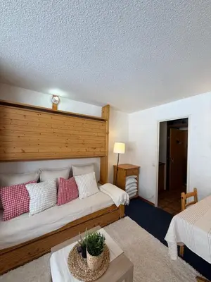Un ou plusieurs lits dans un hébergement de l'établissement Ski InOut -Tignes Val Claret -3 Beds Flat B100