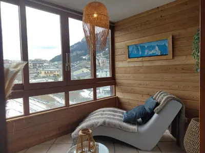 Plan de l'établissement Aussois : Appartement spacieux pour 6 à 7 pers, 3 chambres, balcon & véranda - FR-1-508B-56
