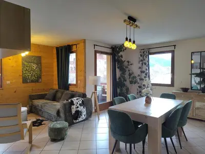 Plan de l'établissement Aussois : Appartement spacieux pour 6 à 7 pers, 3 chambres, balcon & véranda - FR-1-508B-56