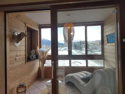 Plan de l'établissement Aussois : Appartement spacieux pour 6 à 7 pers, 3 chambres, balcon & véranda - FR-1-508B-56