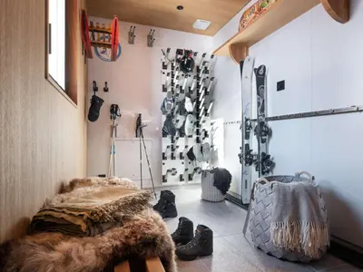 Salle ou équipements de sports de l'établissement Chalet de luxe aux Arcs 1800 avec piscine intérieure et home cinéma - FR-1-866-7