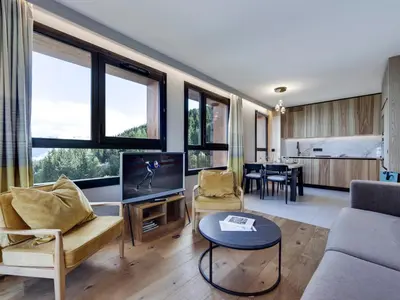 Plan de l'établissement Appartement cosy avec spa et parking, Arc 1800, 4-6 pers - FR-1-866-6