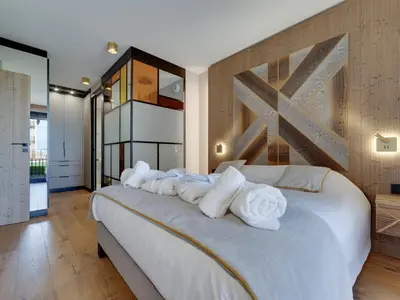 Plan de l'établissement Appartement cosy avec spa et parking, Arc 1800, 4-6 pers - FR-1-866-6